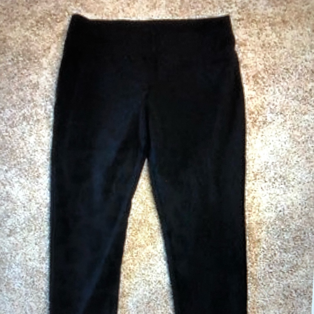 Inc black skinny leg pull on ponte leggings sz 10